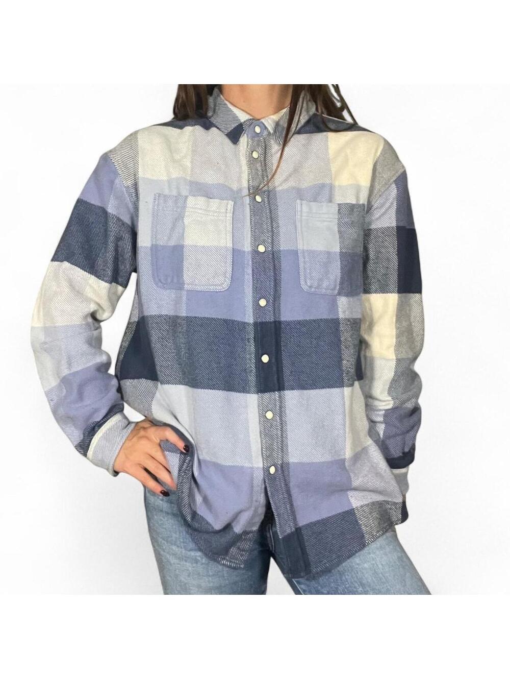 American Eagle Outfitters Blue Plaid Flannel Size Small Small